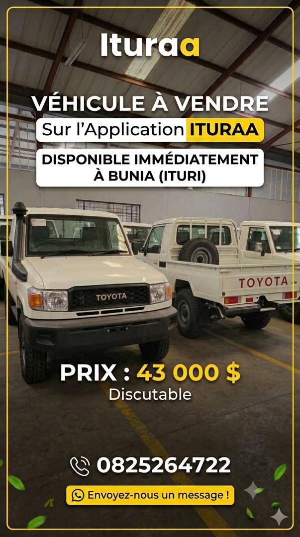 À VENDRE : VOITURE DISPONIBLE À BUNIA